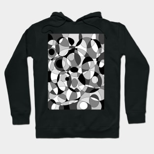 black and white cool circles Hoodie